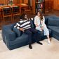 Jaxx Unsofa 2-Piece Modular Right Facing L-Shaped Sectional in Indigo Blue, , large