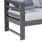 Ashley Amora Stationary Patio Sofa with Cushion in Light Gray, , large