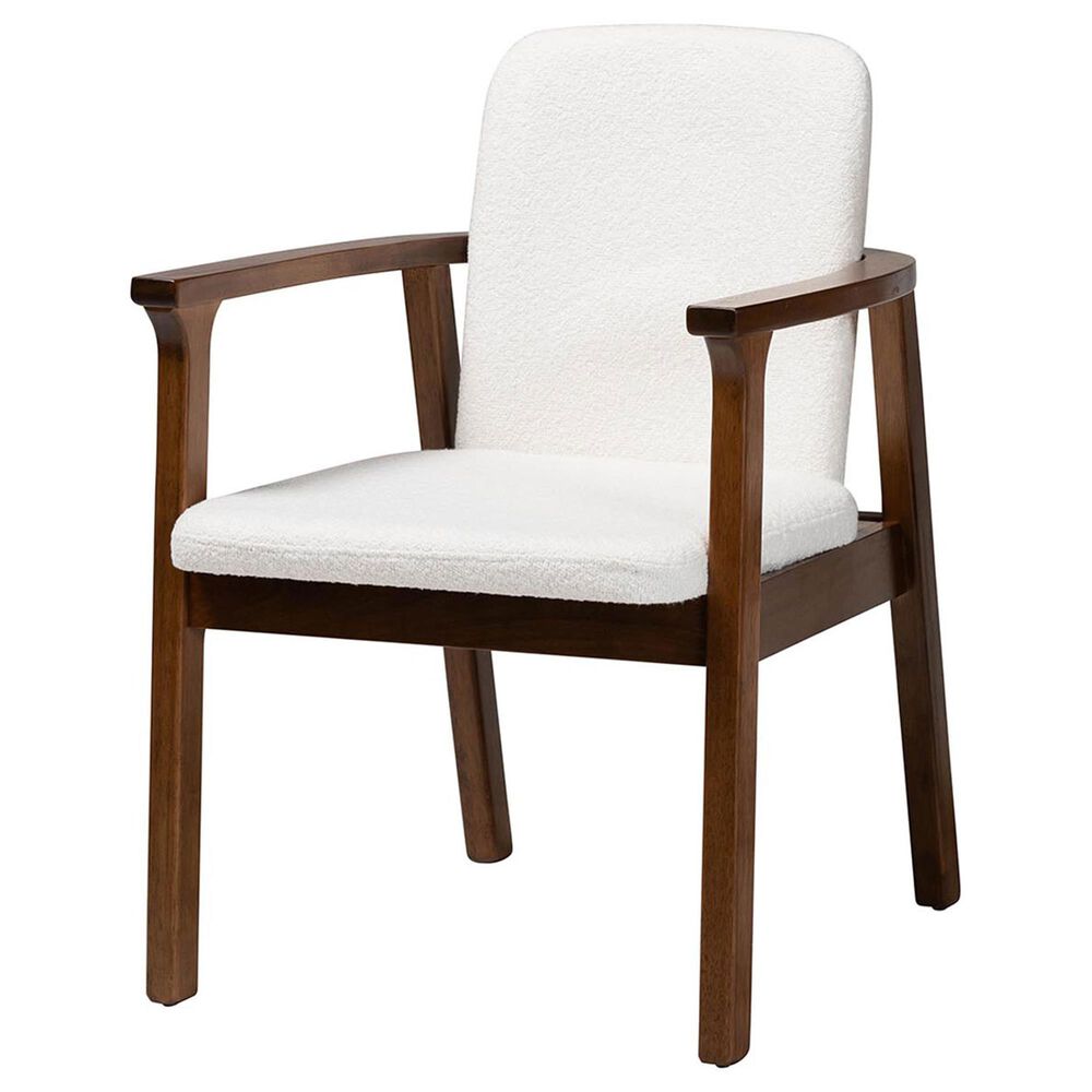 Baxton Studio Miyagi Arm Chair in Walnut Brown, , large