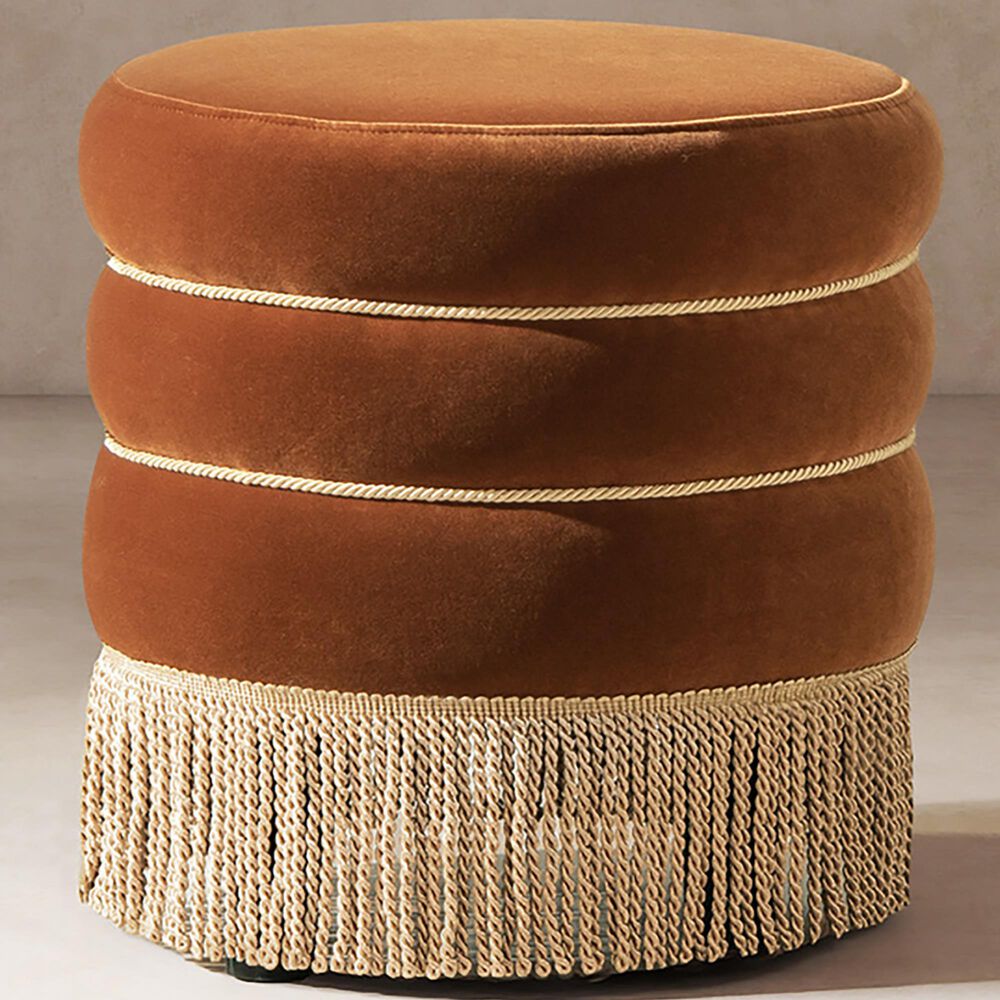 Jennifer Taylor Home Edward Pouf in Burnt Orange, , large