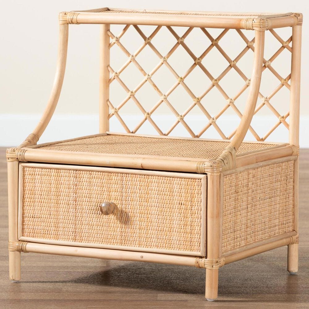 Baxton Studio Lalo 1-Drawer Nightstand in Natural Brown, , large