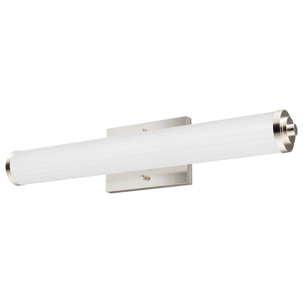 Hunter Holly Grove 24" 2-Light Vanity with Cased White Shade in Brushed Nickel, , large