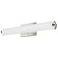 Hunter Holly Grove 24" 2-Light Vanity with Cased White Shade in Brushed Nickel, , large