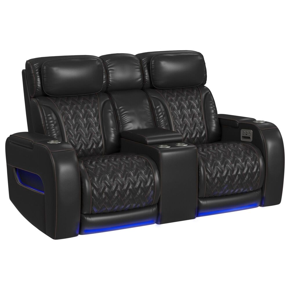 Mayberry Hill Prime Time Power Reclining Loveseat in Jett Black, , large