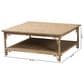Baxton Studio Ganit Square Coffee Table in Natural Brown, , large