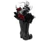 The Gerson Company 22"H Resin Halloween Witch Boots with Floral Arrangement in Black, , large