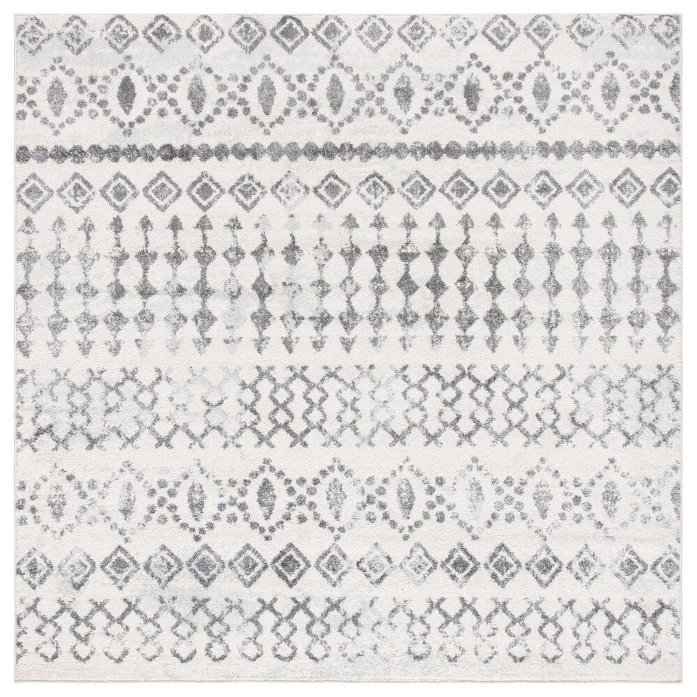 Safavieh Tulum TUL240A 6"7" Square Ivory and Grey Area Rug, , large