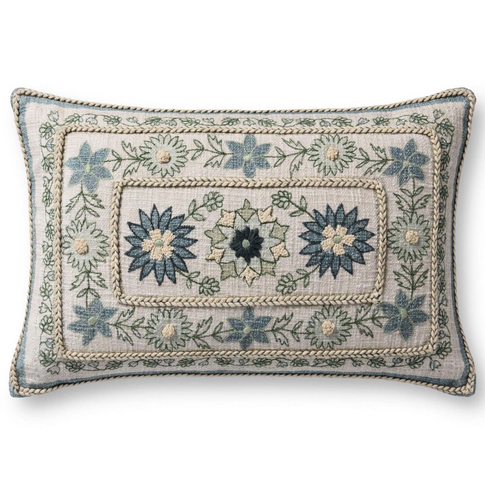 Loloi 13" x 21" Lumbar Throw Pillow in Blue and Multicolor, , large