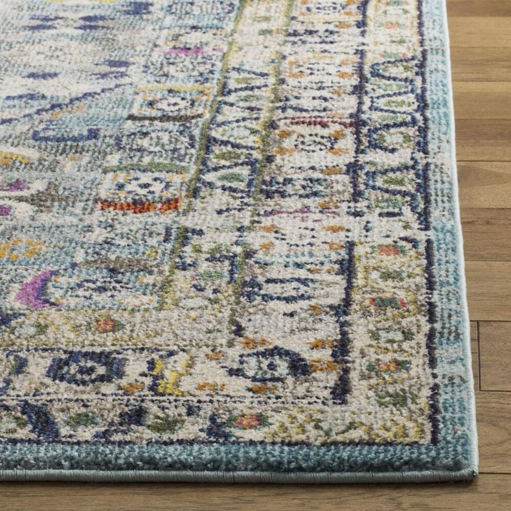 Safavieh Monaco MNC255M 5&#39;1&quot; x 7&#39;7&quot; Blue and Light Grey Area Rug, , large
