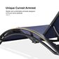 HOMLUX 3-Piece Standard Patio Chaise Lounge Set in Navy Blue, , large