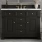 James Martin Vanities Brookfield 48" Single Bathroom Vanity in Black Onyx with 3 cm Ethereal Noctis Silestone Top, Rectangle Sink and FreePower Wireless Charger, , large