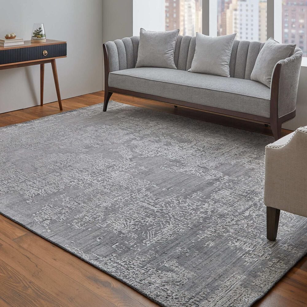 Feizy Eastfield 6989F 12&#39; x 15&#39; Dark Gray Area Rug, , large