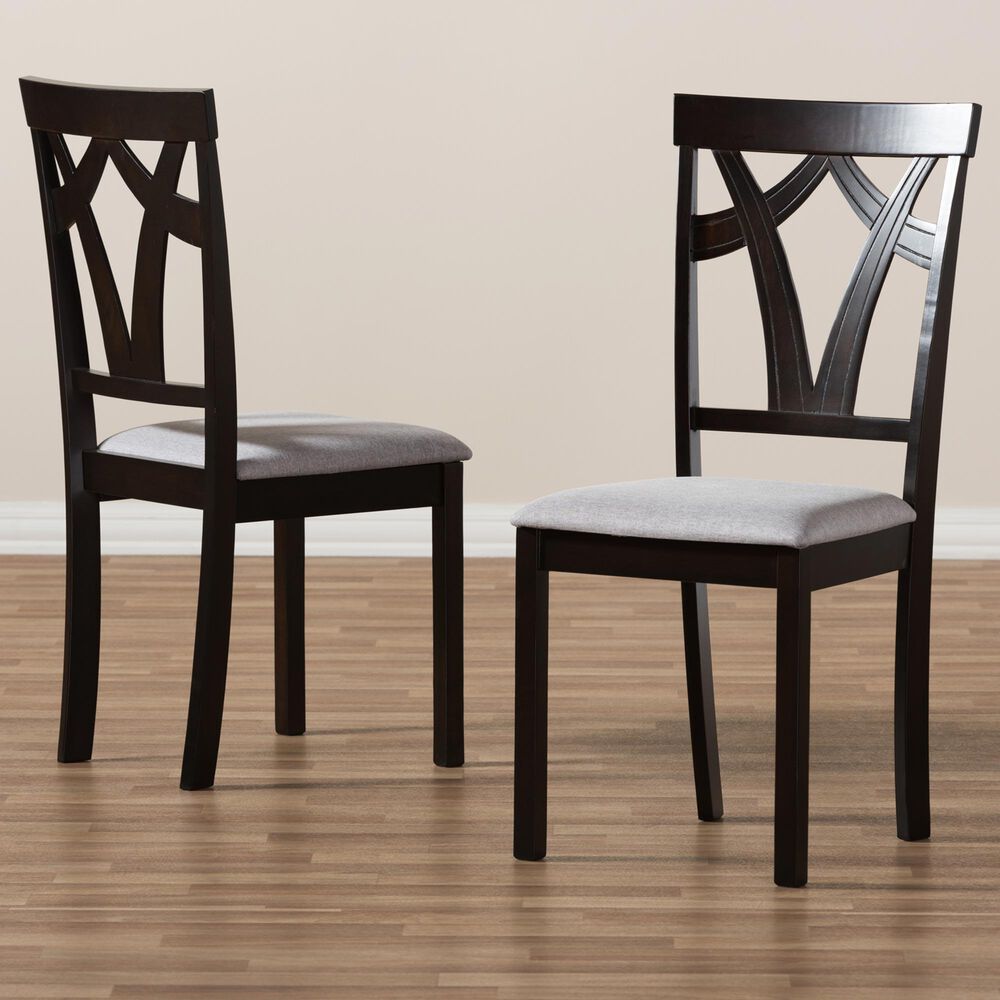Baxton Studio Sylvia Side Chair in Dark Brown (Set of 2), , large