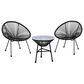 Hearth and Haven Acapulco 3-Piece Outdoor Bistro Set in Black, , large