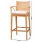 Baxton Studio Storsel Bar Stool in Natural (Set of 2), , large