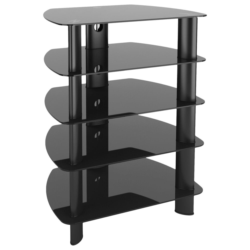 CorLiving Laguna Component Stand in Black, , large