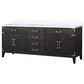 Lexora Home Laurel 80" Double Bathroom Vanity in Black Oak with White Quartz Top and Rectangular Sinks, , large