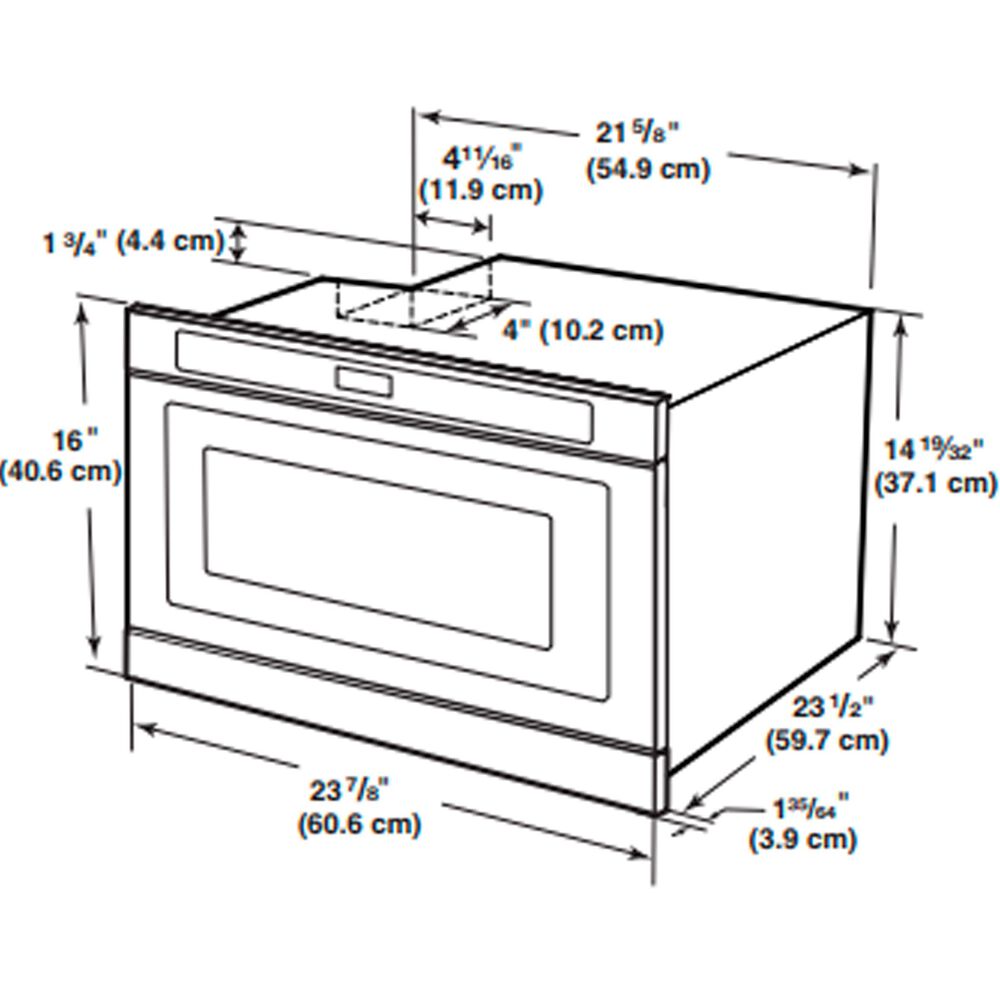 KitchenAid 24" UnderCounter Microwave Oven Drawer in Stainless Steel