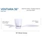 Minka-Aire Ventiara 36" LED Flush Mount Indoor/Outdoor Ceiling Fan in Flat White, , large