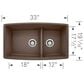 Blanco Performa 60/40 Double Bowl Kitchen Sink with Low Divide in Cafe, , large