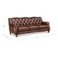 Hydeline Hampton Leather Stationary Sofa in Brown, , large