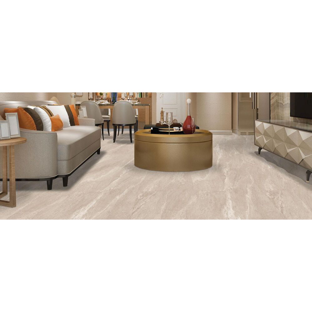 Fuzion SmartDrop Ivory Travertine 12" x 24" Luxury Vinyl Tile, , large