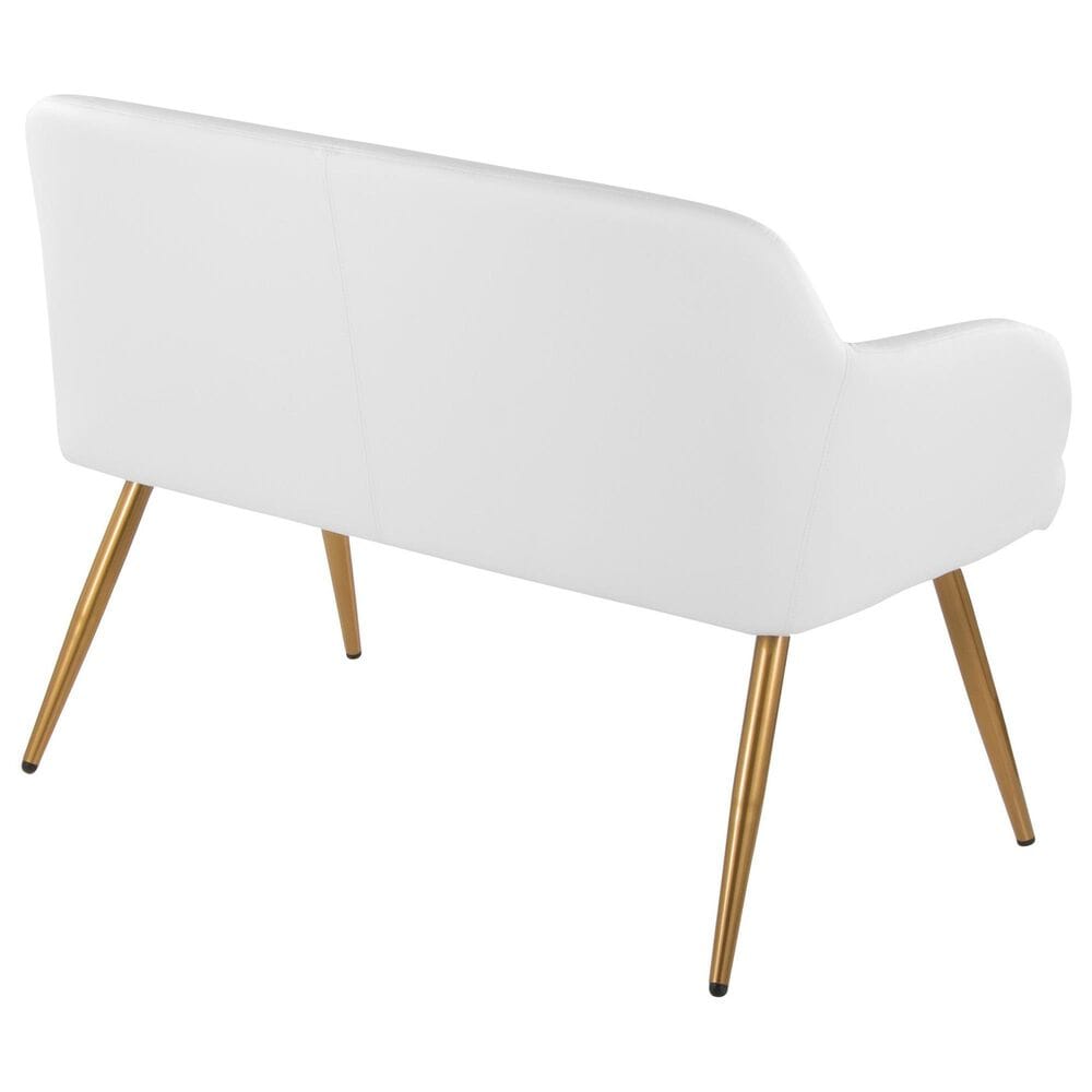 Lumisource Daniella Upholstered Bench in Gold, , large