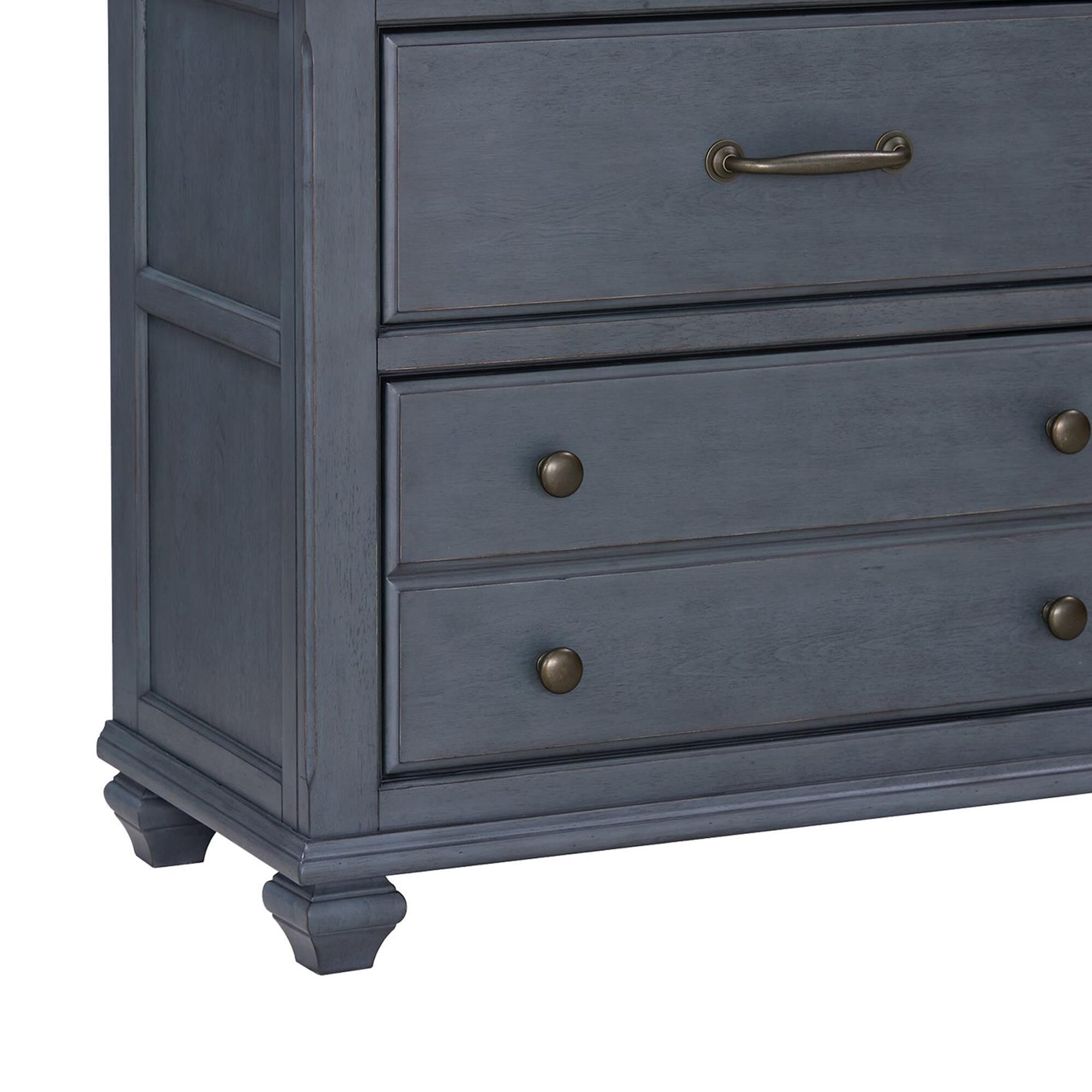 Legends Home Americana 2-Drawer Lateral File in Corduory Blue and