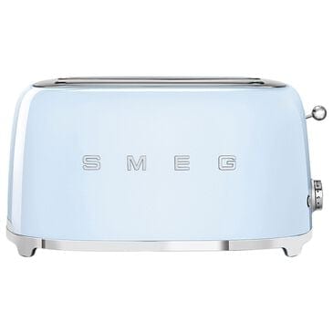 SMEG 4-Slice Retro Style Toaster in Pastel Blue and Stainless Steel, , large