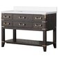 Lexora Home Norwalk 48" Single Bathroom Vanity in Brown Oak with White Cultured Marble Top and Rectangular Sink, , large