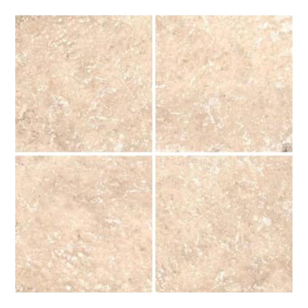 Emser Travertine Vino Tumbled Cream 4" x 4" Natural Stone Tile, , large