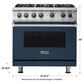 Viking Range 36" Freestanding Gas Range in Slate Blue, , large
