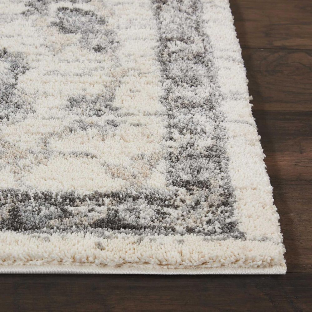 Nourison Fusion Cream and Gray 2&#39;2&quot; x 7&#39;6&quot; Runner, , large