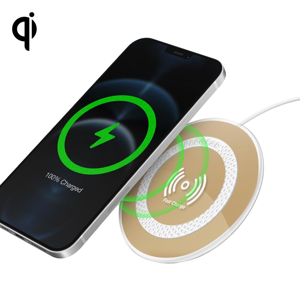 Hypercel ChargePad Pro 15W Wireless Fast Charger in Gold, , large
