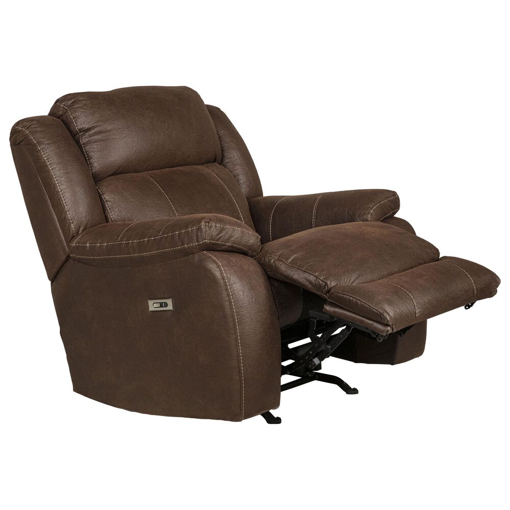 HomeStretch Rubix Power Rocker Recliner in Brown, , large