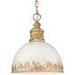 Golden Lighting Alison 1-Light Medium Pendant with Antique Ivory Shade in Vintage Gold, , large
