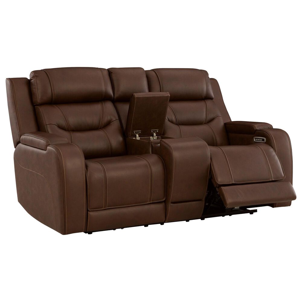 Ashley Knightington Power Reclining Loveseat in Brown, , large