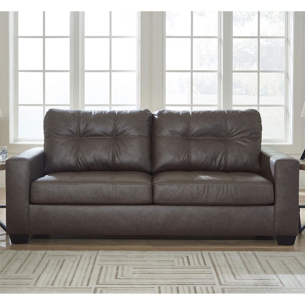 Ashley Barlin Mills Stationary Queen Sleeper Sofa in Umber, , large