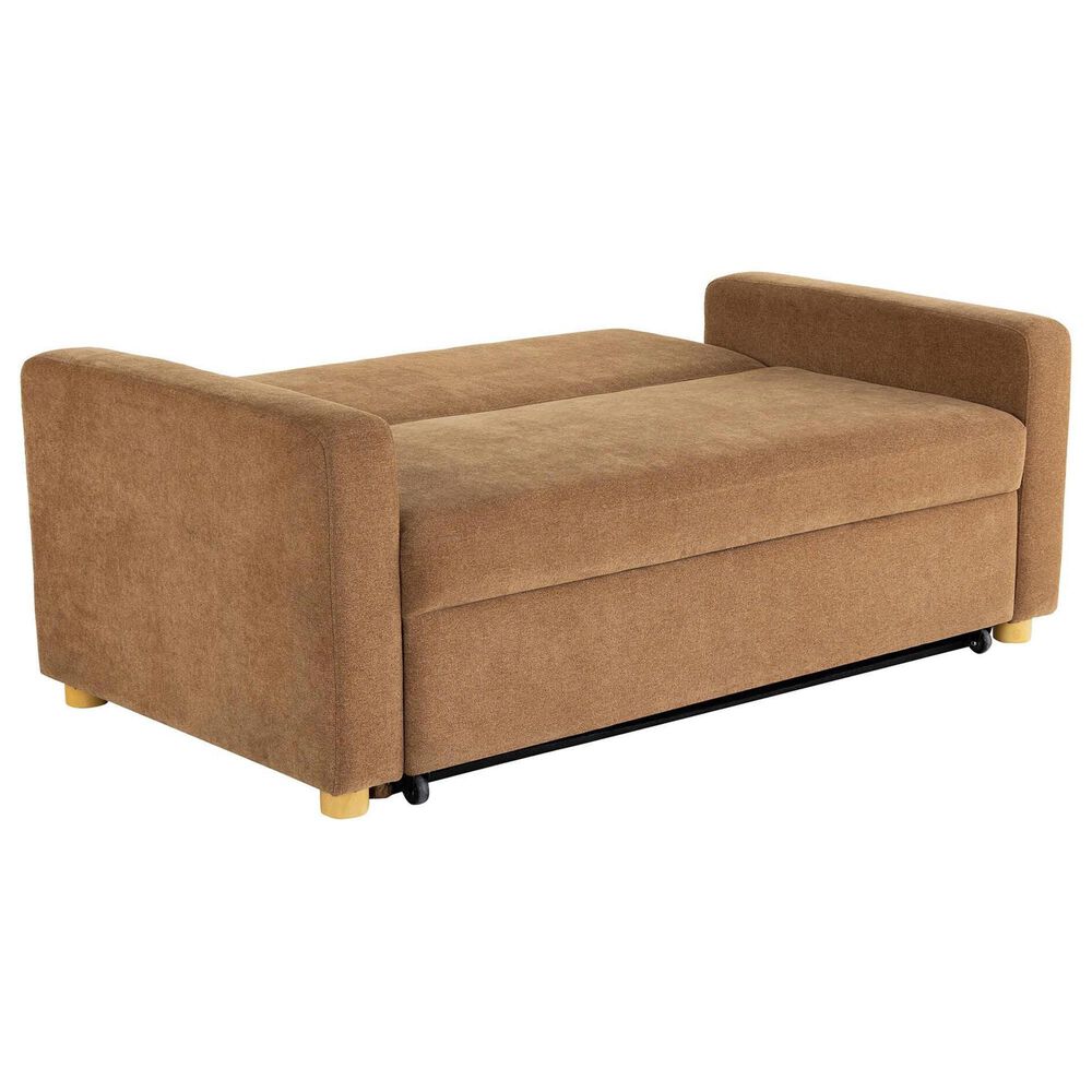 Lifestyle Solutions Tyler Convertible Sleeper Sofa in Rust, , large