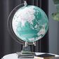 Maple and Jade 12" x 18" Globe in Teal, White and Silver, , large