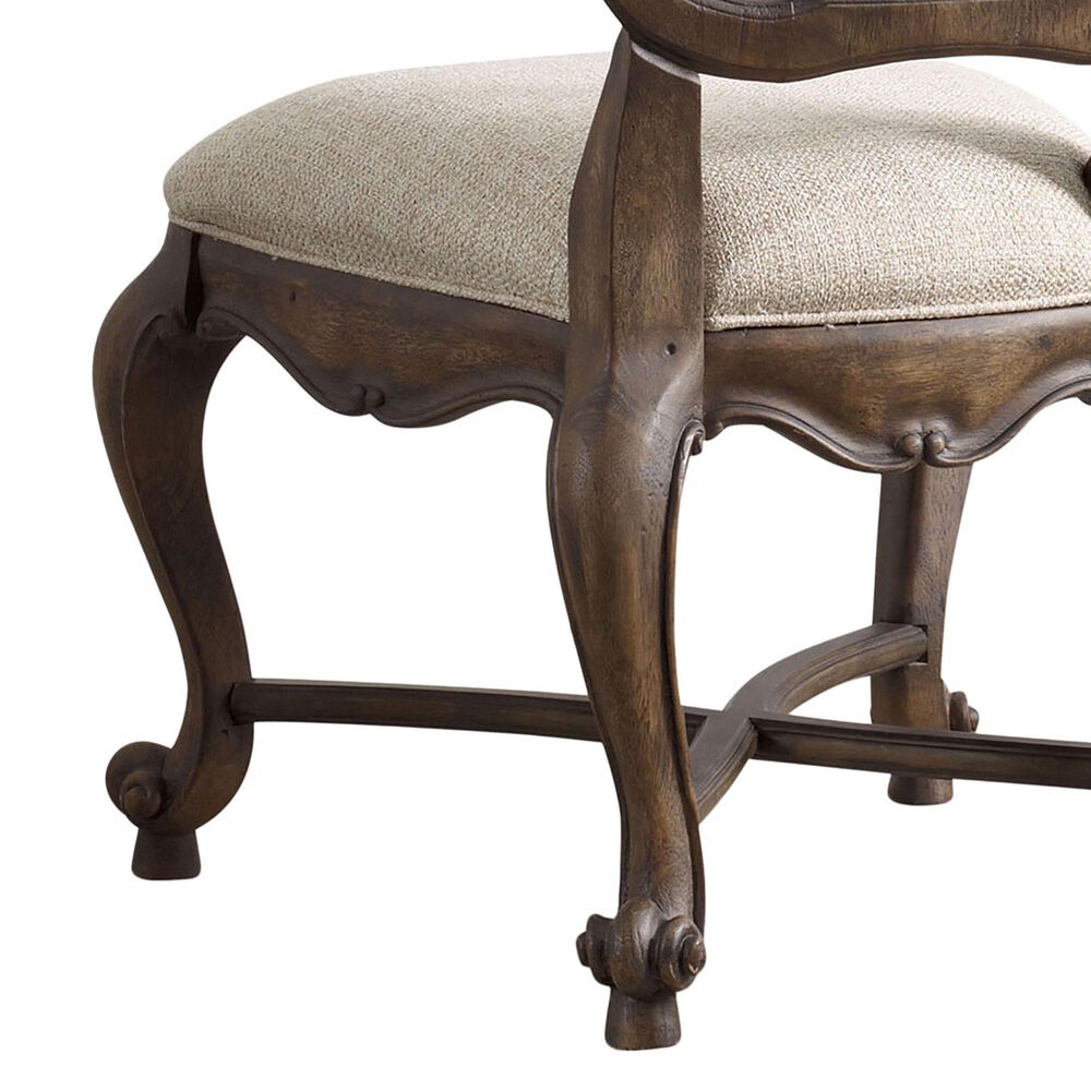 Hooker Furniture Rhapsody 19&quot; Side Chair in Aurora Ecru Cushion in Walnut &#40;Set of 2&#41;, , large