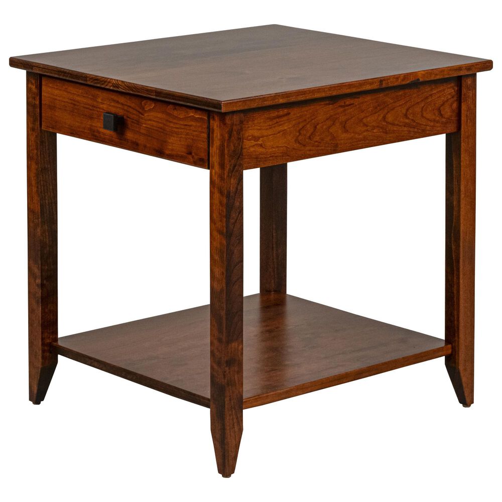 Y & T Woodcraft Sienna Shaker End Table in Michaels Cherry, , large