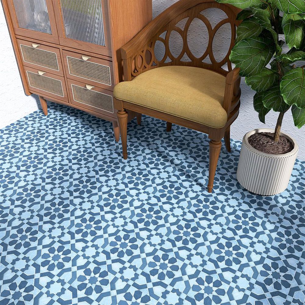 Soho Studio Alpana Fes Sky 7.87" x 15.74" Cement and Lava Stone Mosaic Sheet, , large