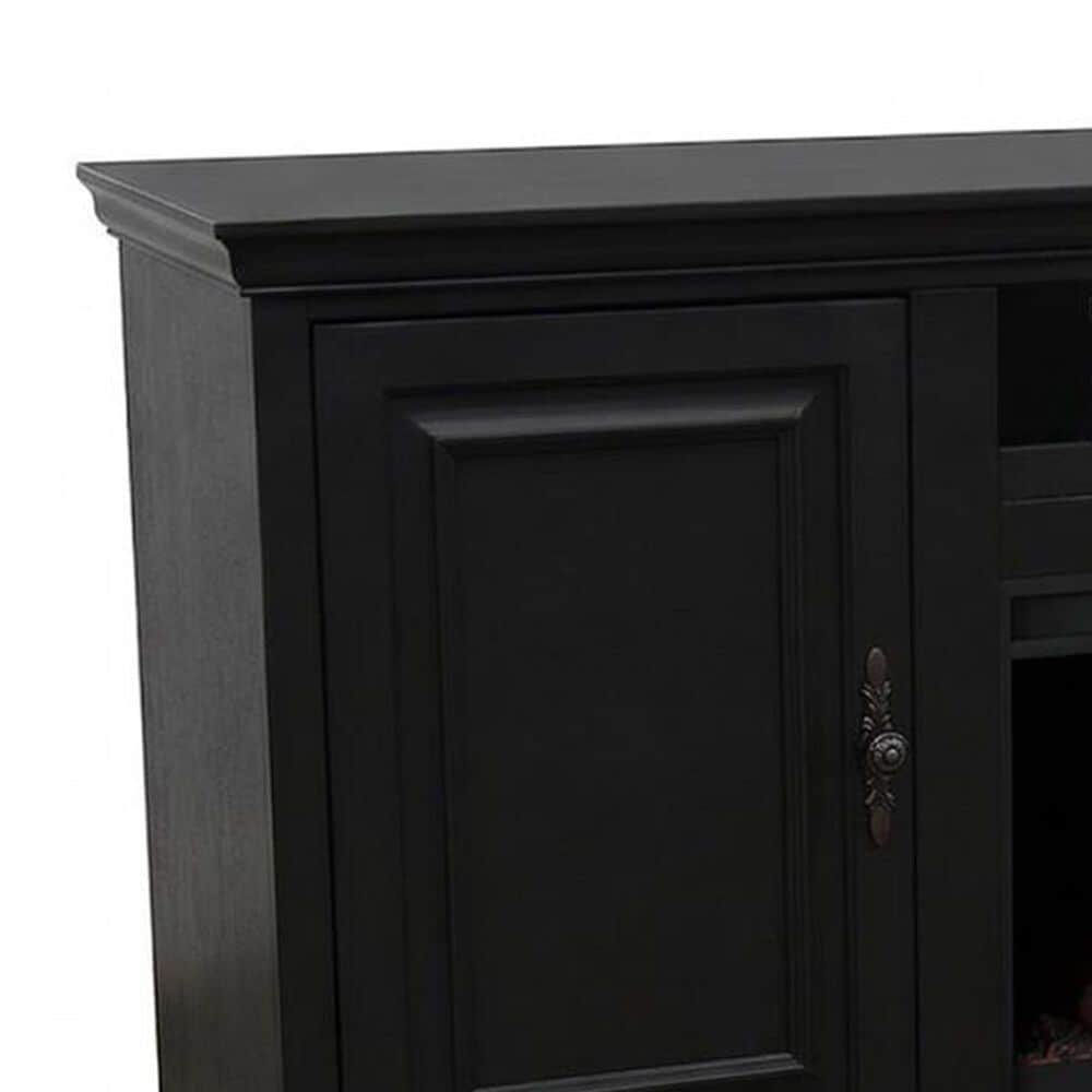Legends Home Kensington 86" Fireplace Console with Fireplace Insert in Black, , large