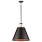 Maxim Lighting Trestle 1-Light Pendant in Oil Rubbed Bronze and Antique Brass, , large