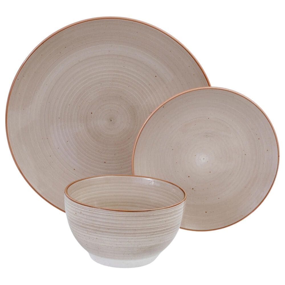 Gibson Overseas, Inc Stonebury 12-Piece Dinnerware Set in Taupe, , large