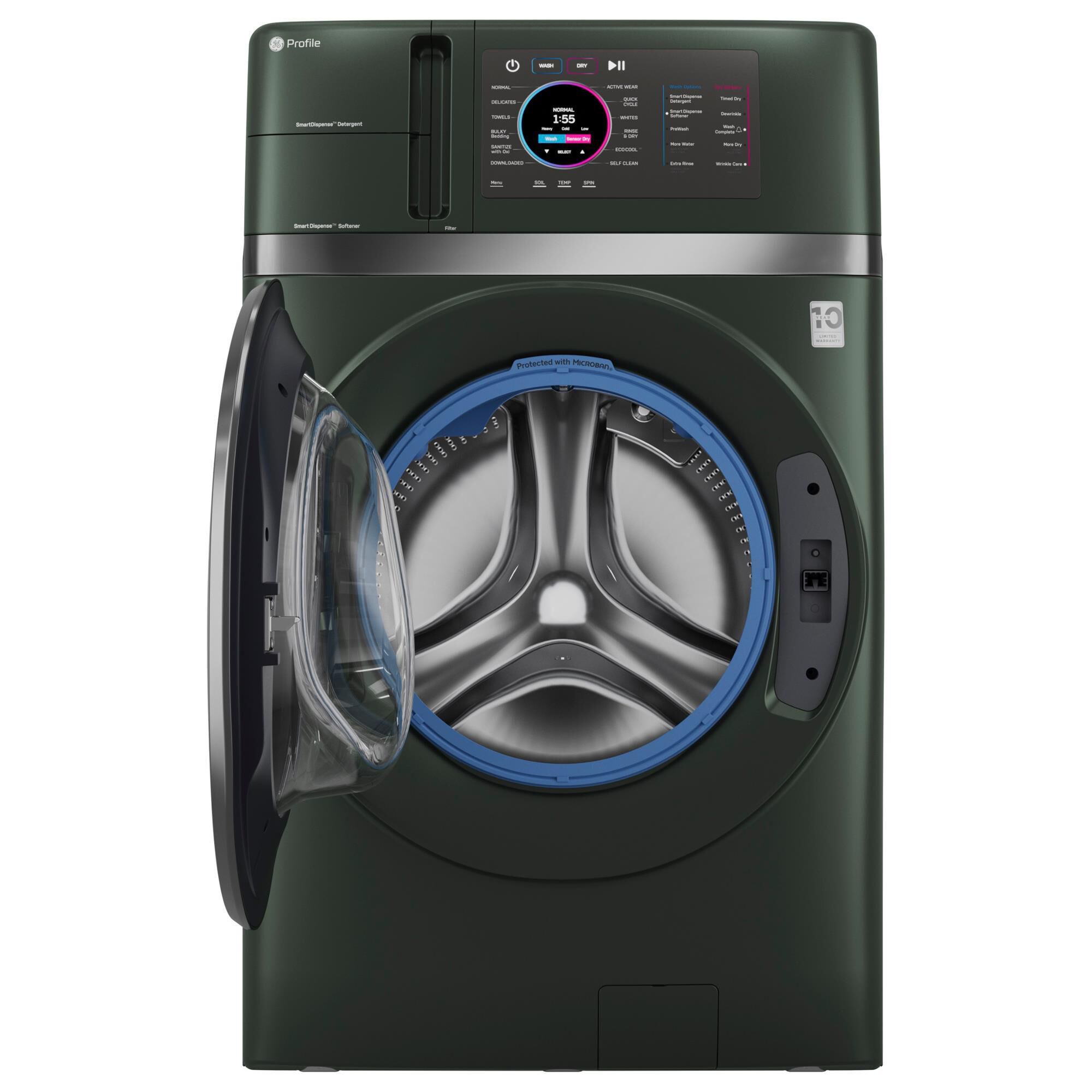 GE Profile 4.8 Cu. Ft. Smart Front Load Combo Washer/Dryer in Jade