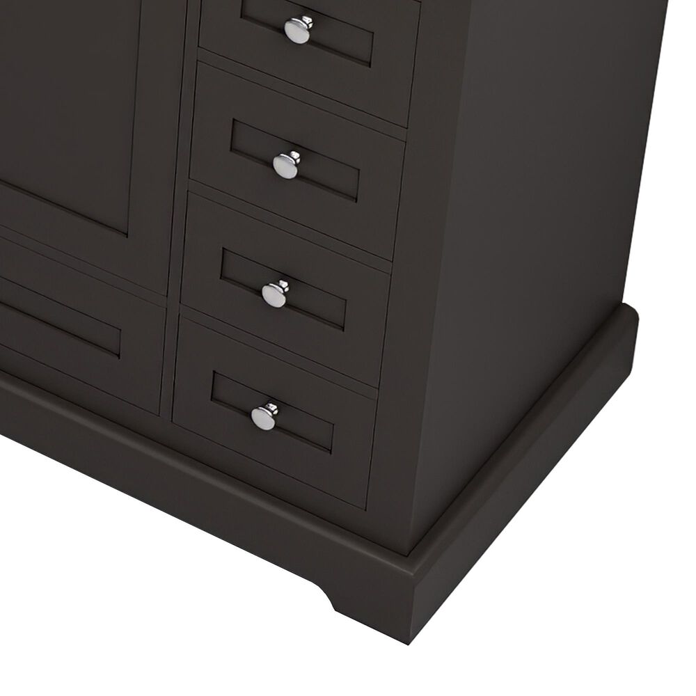 Lexora Home Dukes 84" Double Bathroom Vanity in Espresso with 2 cm White Carrara Marble Top and Rectangular Sinks, , large