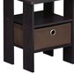 HOMLUX 1-Drawer End Table in Dark Walnut, , large