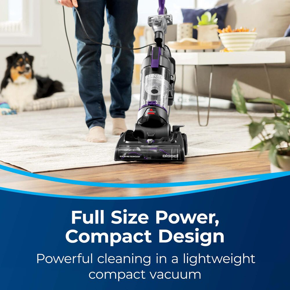 Bissell CleanView Compact Turbo Upright Vacuum in GrapeVine Purple, , large